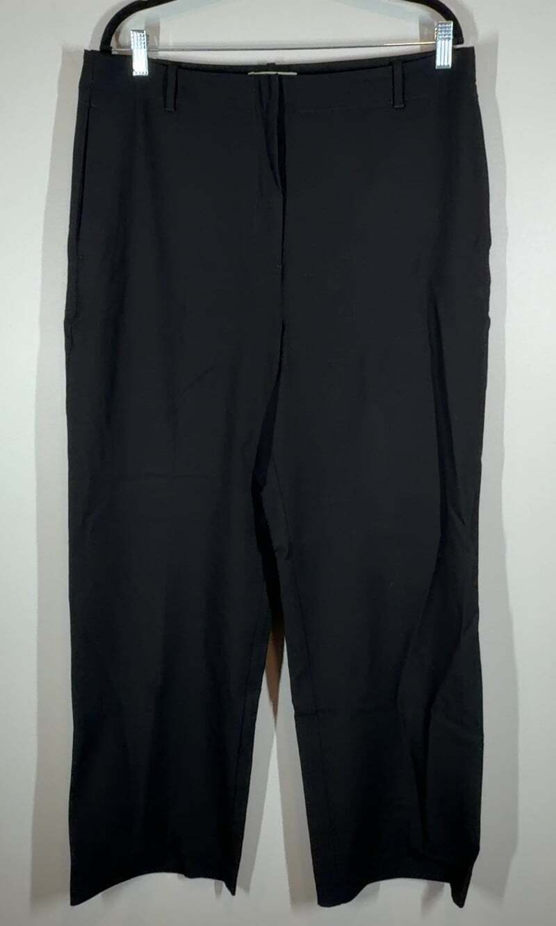 Banana Republic Womens Plus Size 16 Straight Fit Black Dress Pants Trousers NWT